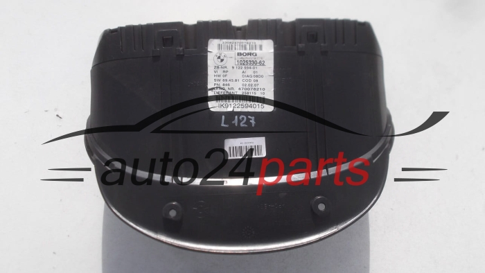 COMPTEUR KILOMETRIQUE CUADRO DE RELOJES BMW 3ER 320i JOHNSON CONTROLS 1025330-62, 102533062, 9 122 594-01, 912259401, IK9122594015