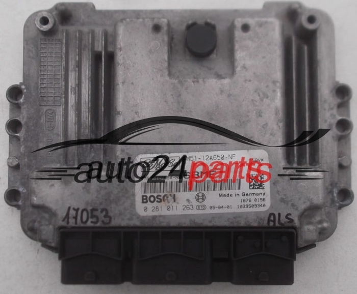 MOTORSTEUERGERÄT ECU STEUERGERAT FORD FOCUS C-MAX 1.6 TDCI, BOSCH 0 281 011 263, 0281011263, FoMoCo 4M51-12A650-NE, 4M5112A650NE