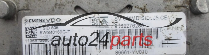KOMPUTER STEROWNIK SILNIKA CITROEN PEUGEOT 1.4 HDI SIEMENS VDO 5WS40168G-T, 5WS40168GT, 9662276280, SID805
