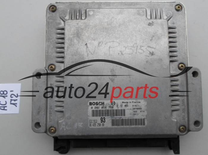 KOMPUTER STEROWNIK SILNIKA CITROEN PEUGEOT 2.0 HDI BOSCH 0 281 010 750, 96 435 250 80