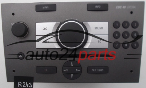 RADIO CDC40 OPERA  OPEL VECTRA MERIVA CORSA  7 647 118 310 / 7647118 310 / 13 188 475 LN / 13188475LN - R243