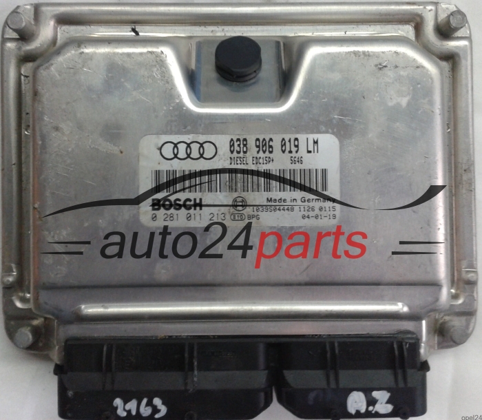 ECU CENTRALITA DE MOTOR AUDI A6 1.9 TDI 038906019LM, 038 906 019 LM, BOSCH 0 281 011 213, 0281011213, DIESEL EDC15P+ 5646, 1039S04448