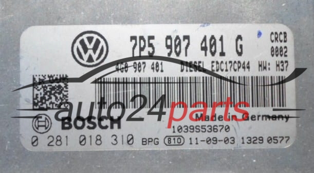 CALCULATEUR MOTEUR PORSCHE CAYENNE 3.0 BOSCH 0 281 018 310,  7P5 907 401 G