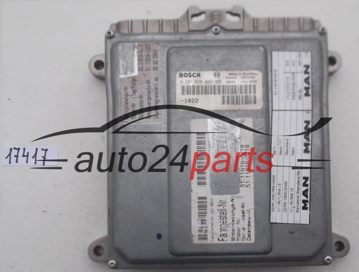 ECU CENTRALITA DE MOTOR MAN F2000 BOSCH 0 281 020 009, 0281020009