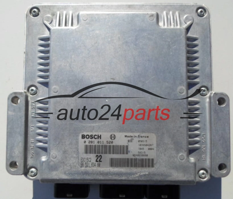 ECU CENTRALITA DE MOTOR  PEUGEOT 2.0 HDI BOSCH 0 281 011 520,  96 521 834 80
