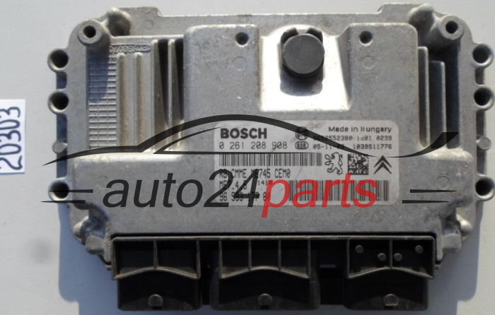 KOMPUTER STEROWNIK SILNIKA CITROEN PEUGEOT 1.6 BOSCH 0 261 208 908, 0261208908, 96 593 177 80, 9659317780, ME7.4.5
