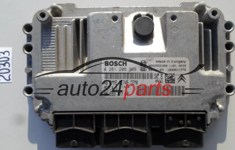 KOMPUTER STEROWNIK SILNIKA CITROEN PEUGEOT 1.6 BOSCH 0 261 208 908, 0261208908, 96 593 177 80, 9659317780, ME7.4.5