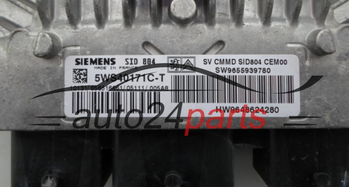 CALCULATEUR MOTEUR CITROEN PEUGEOT 1.4 HDI SIEMENS 5WS40171C-T, 5WS40171CT, SID 804