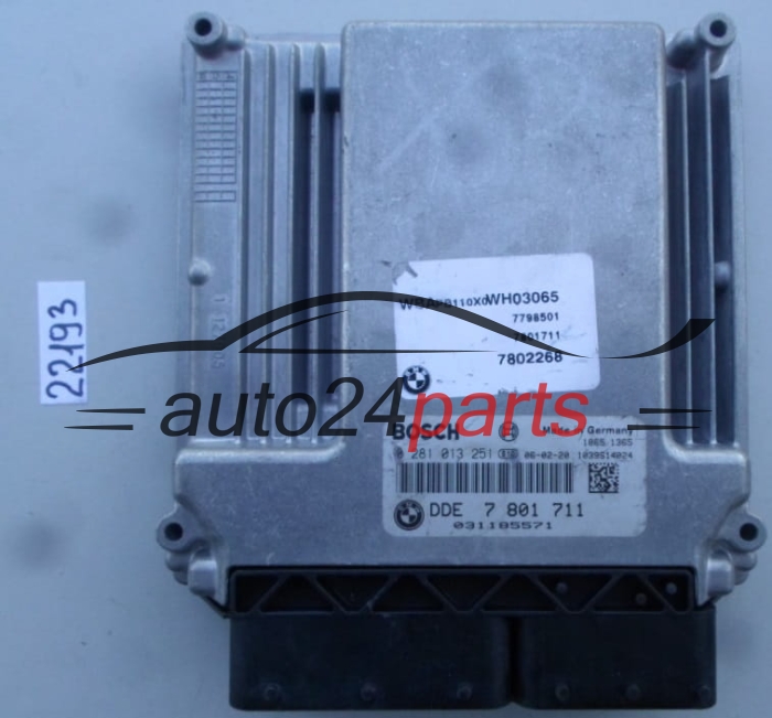 KOMPUTER STEROWNIK SILNIKA BMW BOSCH 0 281 013 251, 0281013251, DDE 7 801 711, 7801711