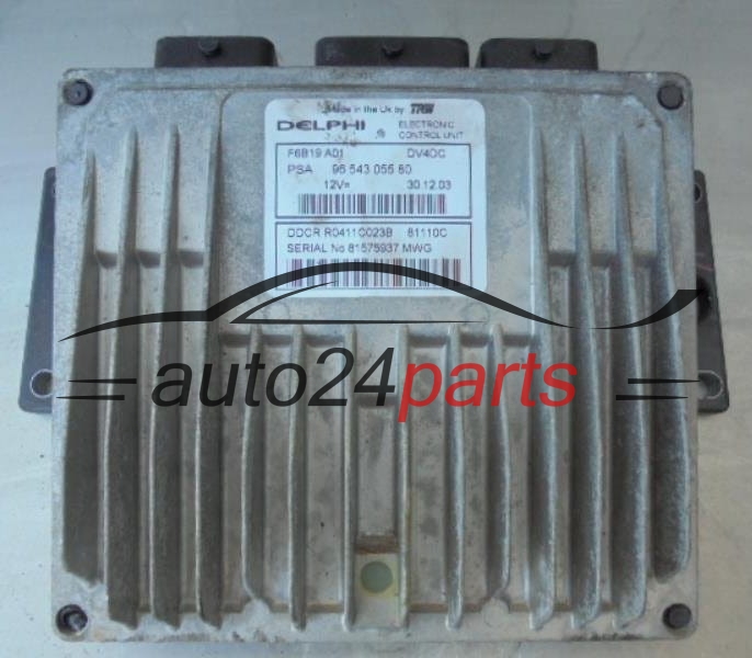 MOTORSTEUERGERÄT ECU STEUERGERÄT  CITROEN C3 1.4 HDI Delphi R0411C023B, PSA 96 543 055 80