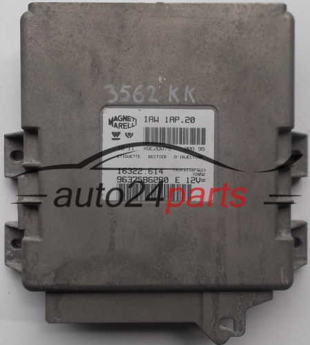 MOTORSTEUERGERÄT ECU STEUERGERAT CITROEN BERLINGO XSARA 1.8 MAGNETI MARELLI IAW 1AP.20, IAW1AP20, 16322.614, 16322614, 9637586280 E