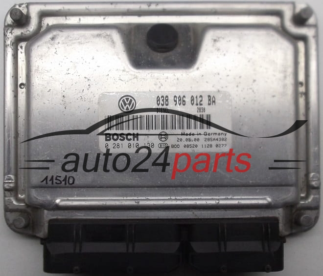 KOMPUTER STEROWNIK SILNIKA SKODA OCTAVIA 1.9 TDI ASV BOSCH 0 281 010 130, 0281010130, 038 906 012 BA, 038906012BA