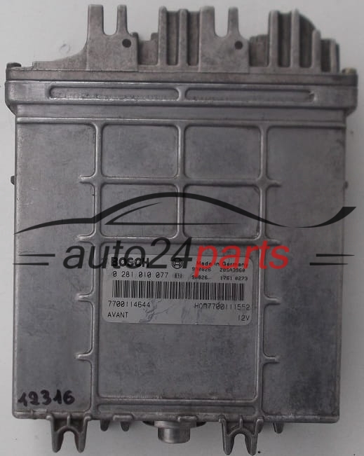 KOMPUTER STEROWNIK SILNIKA RENAULT SCENIC 1.9 DTI BOSCH 0 281 010 077
