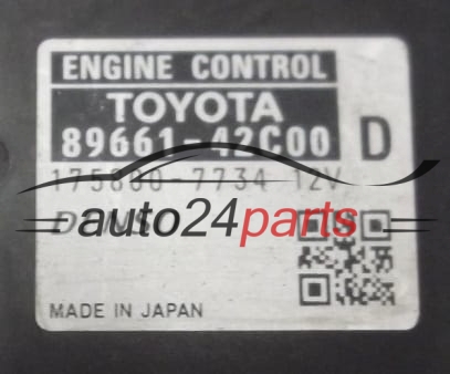 CALCULATEUR MOTEUR TOYOTA AVENSIS RAV-4 2.2 DENSO 175800-7734,  89661-42C00