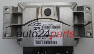 ECU CENTRALITA DE MOTOR  CITROEN PEUGEOT Magneti Marelli IAW 6LPC.102, IAW6LPC102, HW 16784004, 9654596080, SW 16804054, 9662162780 