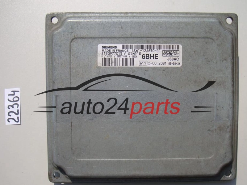 KOMPUTER STEROWNIK SILNIKA FORD FIESTA S120977015 G, S120977015G, 4S61-12A650-SE, 4S6112A650SE, SIM210
