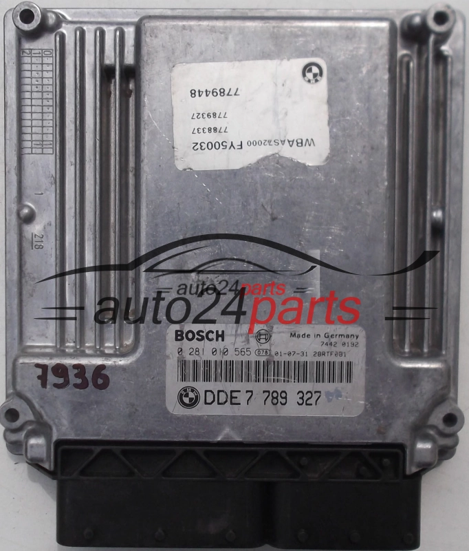 KOMPUTER STEROWNIK SILNIKA BMW E46 320 2.0 D BOSCH 0 281 010 565, 0281010565, DDE7 789 327, DDE7789327, 7789327