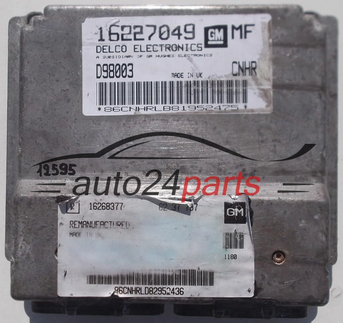 MOTORSTEUERGERÄT ECU STEUERGERAT OPEL ASTRA G 1.6 X16SZR 16227049 MF 16246427 6237796 