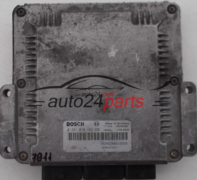 KOMPUTER STEROWNIK SILNIKA RENAULT MEGANE 1.9 DCI, BOSCH 0281010483, HOM8200039569