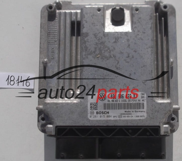 KOMPUTER STEROWNIK SILNIKA VW VOLKSWAGEN GOLF 2.0 TDI BOSCH 0 281 015 004, 0281015004, 03L 906 022 BJ, 03L906022BJ, EDC17CP14 