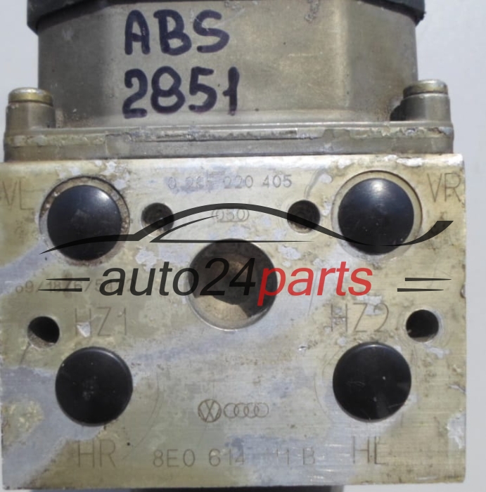 Pompe ABS et calculateur VOLKSWAGEN PASSAT AUDI A4 A6 SKODA BOSCH 0 265 220 405, 0265220405, 8E0 614 111 B, 8E0614111B, 0 273 004 283, 0273004283