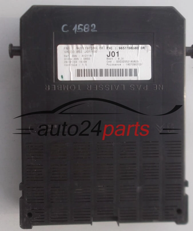 CENTRALKA MODUL BSI CITROEN PEUGEOT 9651196680, 9651197380 