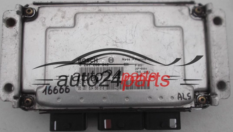ECU CENTRALITA DE MOTOR PEUGEOT 206 1.6 BOSCH 0 261 206 942, 0261206942, 96 387 834 80 id10, 9638783480 id10, ME7.4.4 34