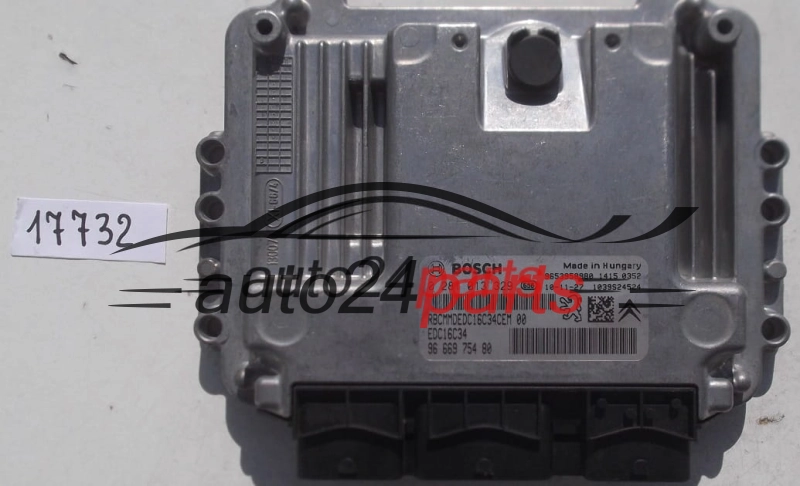ECU CENTRALITA DE MOTOR CITROEN PEUGEOT 1.6 HDI, BOSCH 0 281 013 329, 0281013329, 96 669 754 80, 9666975480, 9653958980, EDC16C34