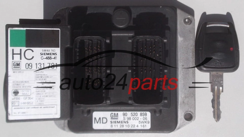 ECU CENTRALITA DE MOTOR  OPEL ASTRA ZAFIRA SIEMENS 5WK9 161, 5WK9161, GM 90 520 859 MD