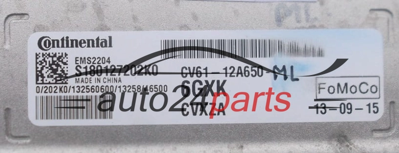 KOMPUTER STEROWNIK SILNIKA FORD FOCUS CONTINENTAL S180127202K0, FoMoCo CV61-12A650-ML
