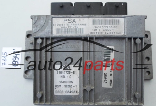 KOMPUTER STEROWNIK SILNIKA CITROEN XSARA PICASSO 1.8 Sagem 21644729-8,  PSA 9642191780