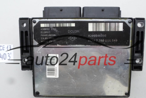 MOTORSTEUERGERÄT ECU STEUERGERAT RENAULT R04010030K, 8200546935 
