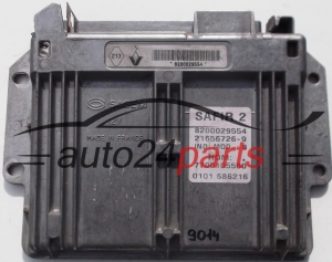 MOTORSTEUERGERÄT ECU STEUERGERÄT RENAULT TWINGO 1.2 Sagem 21656726-9, 216567269, 8200029554, HOM 7700105560