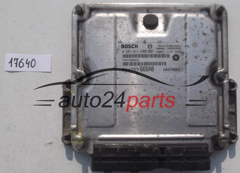 KOMPUTER STEROWNIK SILNIKA CHRYSLER VOYAGER 2.5 CRD BOSCH 0 281 011 280, 0281011280, P04727666AB HN7ABO, 1039S03503