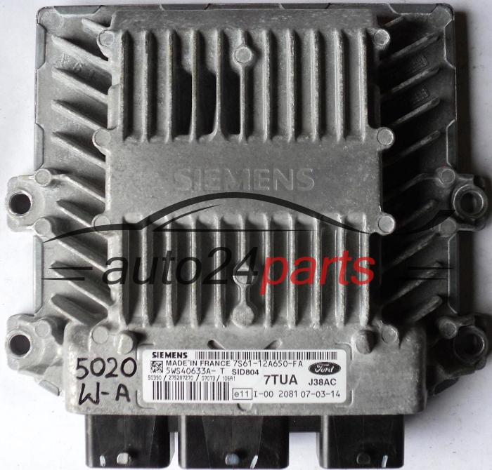 ECU CENTRALITA DE MOTOR FORD FUSION 1.4 TDCI 7S6112A650FA