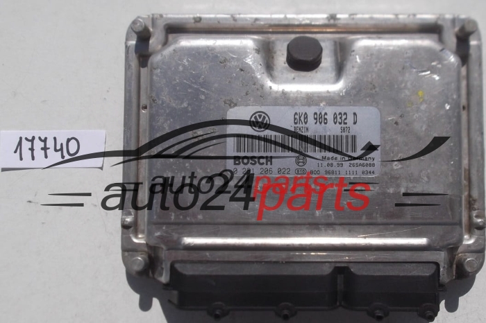 MOTORSTEUERGERÄT ECU STEUERGERAT SEAT IBIZA 1.4 BOSCH 0 261 206 022, 0261206022, 6K0 906 032 D, 6K0906032D