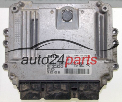 MOTORSTEUERGERÄT ECU STEUERGERÄT  CITROEN BERLINGO PEUGEOT PARTNER 1.6HDI BOSCH 0 281 012 619,  96 639 439 80