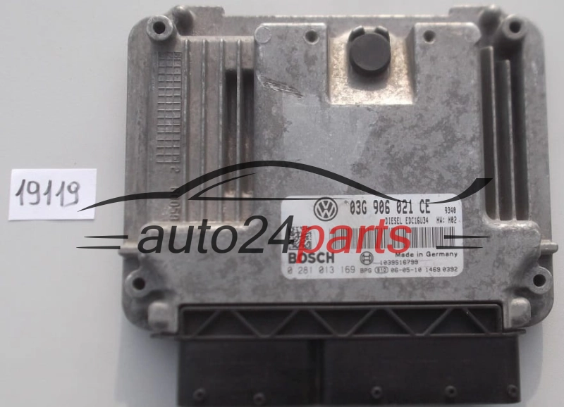 KOMPUTER STERIOWNIK SILNIKA VOLKSWAGEN 0281013169 03G906021CE EDC16U34