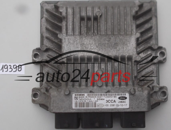 KOMPUTER STEROWNIK SILNIKA FORD FUSION 1.4 TDCI SIEMENS 5WS40404A-T, 5WS40404AT, 6S61-12A650-BA, 6S6112A650BA, 3CCA, SID804 