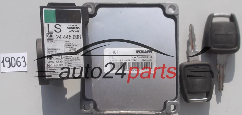 KOMPUTER STEROWNIK SILNIKA OPEL ASTRA CORSA ZAFIRA DELPHI DELCO 09364499 DHUF, 09364499DHUF, HSFI-2.1