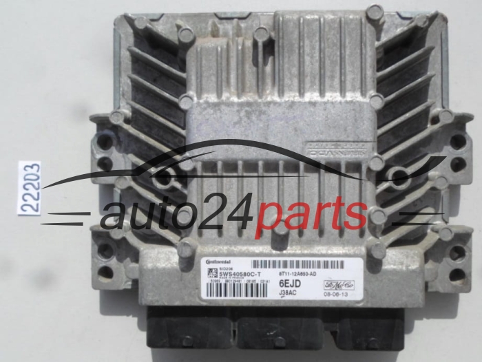 KOMPUTER STEROWNIK SILNIKA FORD TRANSIT 1.8 TDCI SID206 5WS40580C-T, 5WS40580CT, 8T11-12A650-AD, 8T1112A650AD