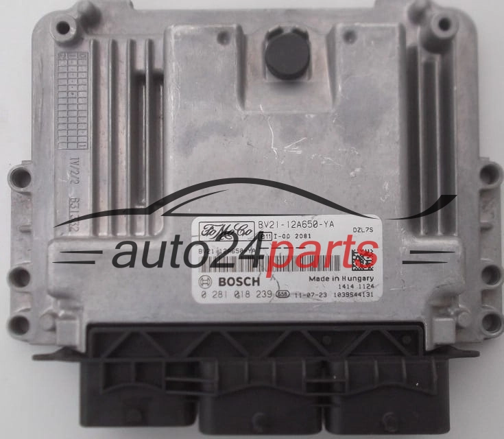MOTORSTEUERGERÄT ECU STEUERGERÄT  FORD FIESTA 1.4 TDCI BOSCH 0 281 018 239, FoMoCo BV21-12A650-YA