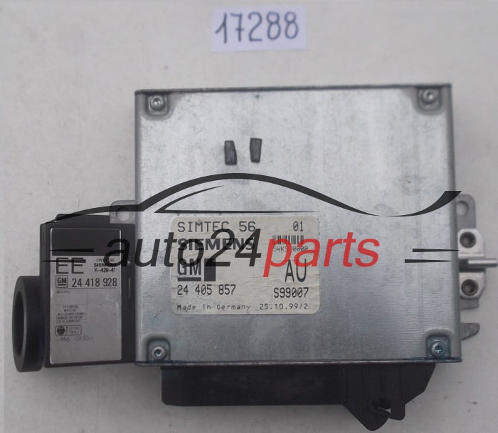 CALCULATEUR MOTEUR OPEL VECTRA 2.0 SIEMENS 5WK9 0000, 5WK90000, GM 24 405 857 AU, 24405857 AU, 24405857AU