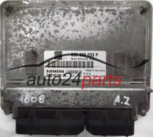 KOMPUTER STEROWNIK SILNIKA SEAT IBIZA CORDOBA 1.2 AZQ 03E 906 033 P, 03E906033P, SIEMENS 5WP40196, BENZIN SIMOS 3PE 4729