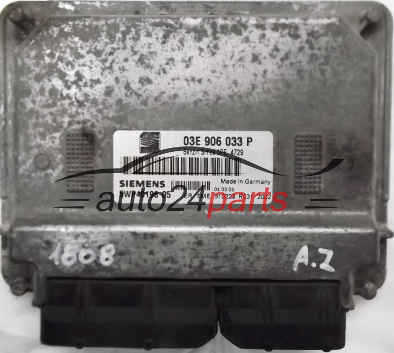 Sterownik silnika SEAT IBIZA CORDOBA 1.2 AZQ 03E906033P SIEMENS 5WP40196 BENZIN SIMOS 3PE 4729 - 1808 1830 1832 1938 1939 3029 3034 3035 5627 5647 5650 6605 8670 9766 11714