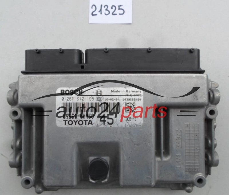 CALCULATEUR MOTEUR TOYOTA AYGO BOSCH 0 261 S12 195, 0261S12195, 89661-0H450, 896610H450