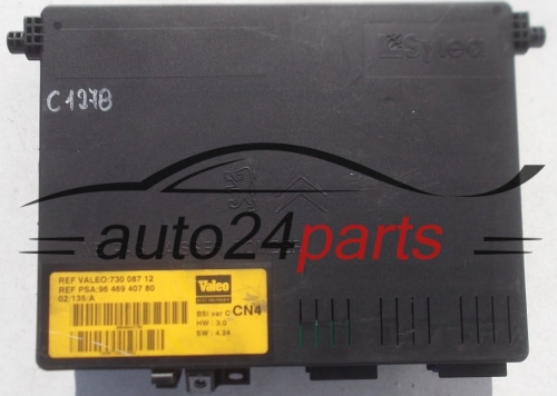 CENTRALKA MODUL BSI CITROEN PEUGEOT VALEO 730 087 12, 73008712, 96 469 407 80, 9646940780, CN4 