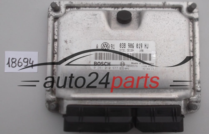 KOMPUTER STEROWNIK SILNIKA VOLKSWAGEN GOLF BOSCH 0 281 010 977, 0281010977, 038 906 019 HJ, 038906019HJ