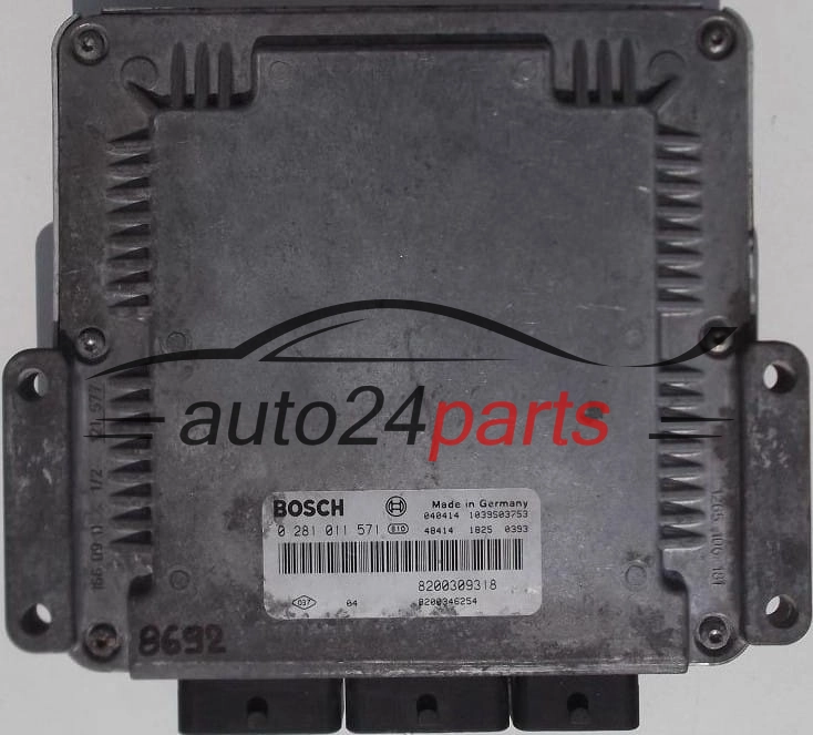 ECU CENTRALITA DE MOTOR  LAGUNA 2.2 DCI BOSCH 0 281 011 571, 8200309318, 8200346254