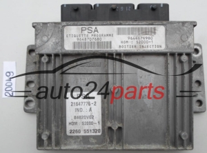 KOMPUTER STEROWNIK SILNIKA CITROEN 1.8 Sagem 21647776-2,  9644674980, PSA 9648707680